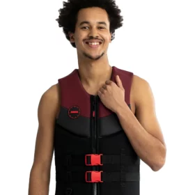 Neoprene Vest Men Burgundy Red