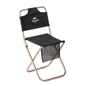 Naturehike MZ01 Foldable stools with back - Black