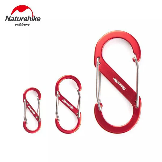 NaturehikeSTypeAluminumAlloyHookRedS-4pcs